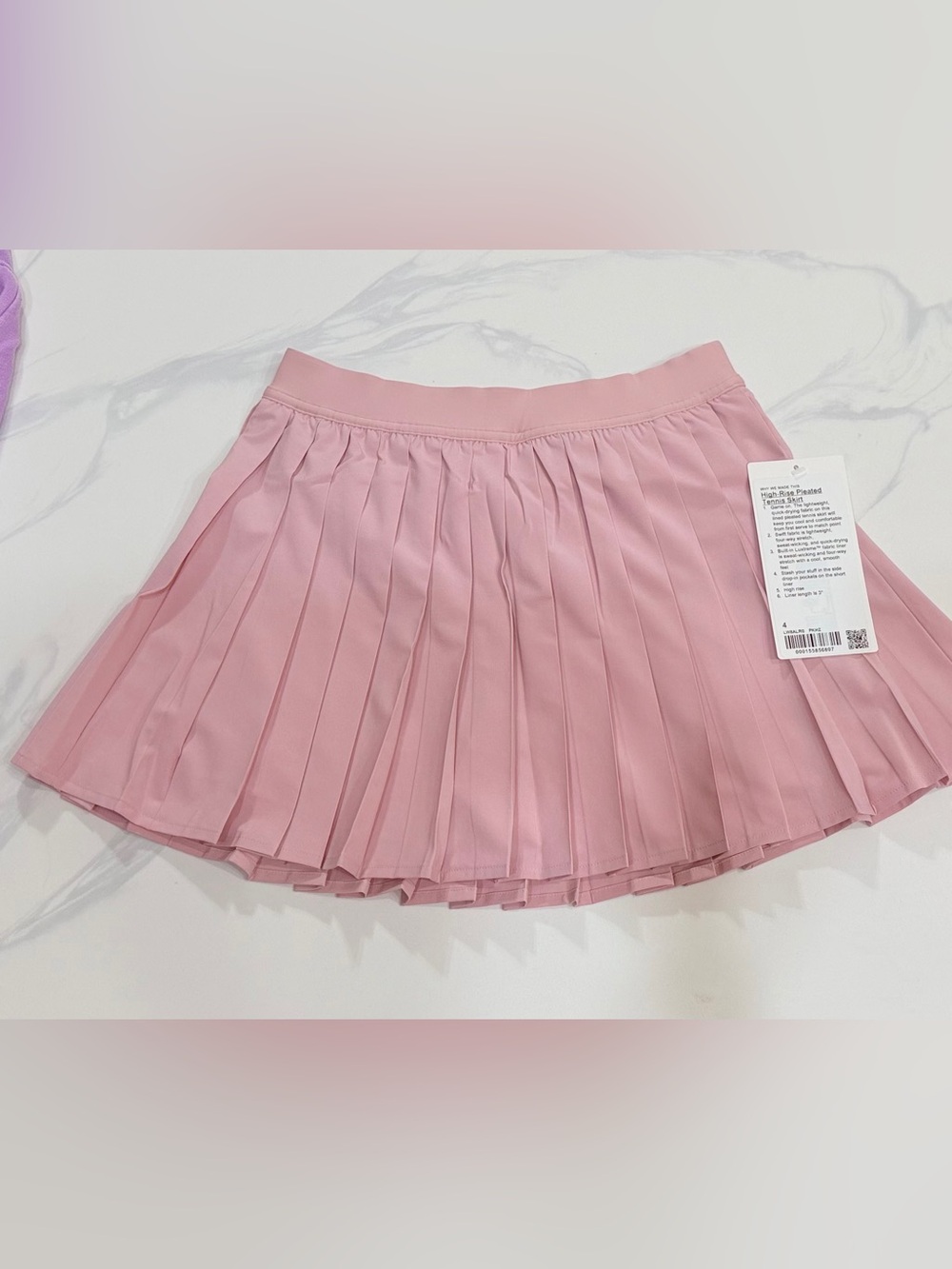 NWT Lululemon High Rise Pleated Tennis Skirt *Pink Haze*